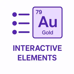 Interactive element card showing detailed chemical properties and electron configuration